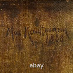 1888 Max Kauffmann (1846-1913) Ancient Oil Painting Up To 10,700 52x44