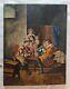 19th Century Antique Painting. French School Oil On Oak Panel 27cm X 21cm