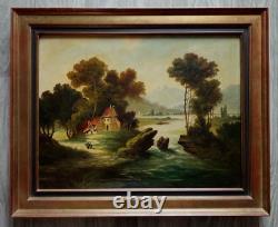 19th Century Antique Painting Oil on Canvas