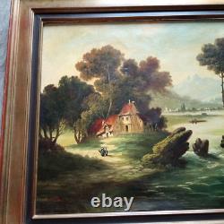 19th Century Antique Painting Oil on Canvas