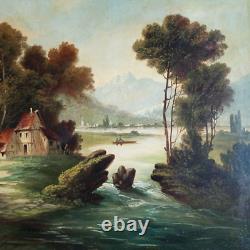 19th Century Antique Painting Oil on Canvas