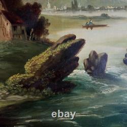 19th Century Antique Painting Oil on Canvas