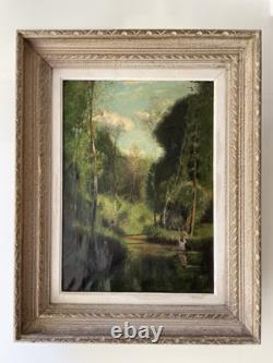 19th Century Old Oil Painting on Canvas