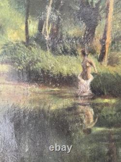 19th Century Old Oil Painting on Canvas