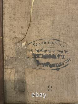 19th Century Old Oil Painting on Canvas