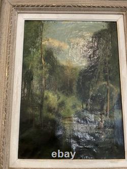 19th Century Old Oil Painting on Canvas