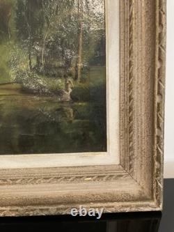 19th Century Old Oil Painting on Canvas