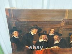 19th Century Old Painting After Rembrandt Oil on Canvas, the Syndic of the Guild
