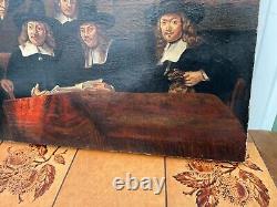 19th Century Old Painting After Rembrandt Oil on Canvas, the Syndic of the Guild