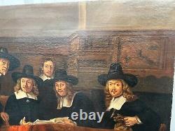 19th Century Old Painting After Rembrandt Oil on Canvas, the Syndic of the Guild
