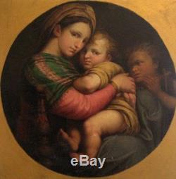 2461 Oil On Panel The Holy Family After Very Old Raphael