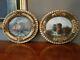 2 Ancient Paintings 1850 Oil On Panels Oval Ecole Francaise Xix ° Signs