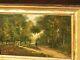 2 Ancient Paintings Signed. Landscape Oil Painting On Wood Panel Style 19th Century