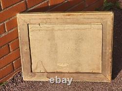 2 Ancient Paintings Signed. Landscape Oil Painting on Wood Panel Style 19th Century