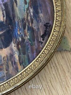 2 X Watercolor / Oil On Wood Marine Frames Former Louis XVI