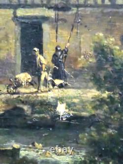 ANCIENT PAINTING MILL of GASNY EPTE OIL on CANVAS FRENCH SCHOOL circa 1830