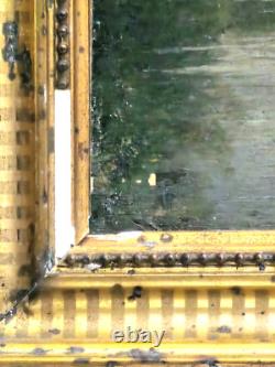 ANCIENT PAINTING MILL of GASNY EPTE OIL on CANVAS FRENCH SCHOOL circa 1830