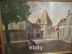 A Gaetan, Ancient Painting Oil On Canvas Date 1949