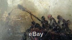 A Study Ancient Painted Oil On Panel Wood Xixth Cartridge Gericault