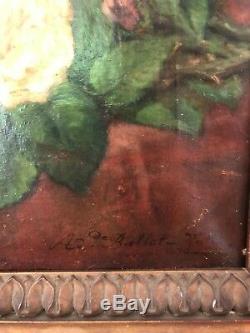 Adelaide Ballot (xix-xxth) Mondaine Allegory, 1870 Oil Painting Old On You
