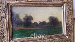 Adolphe Appian, Landscape, Oil on Canvas Framed, Antique Painting