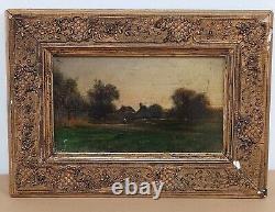 Adolphe Appian, Landscape, Oil on Canvas Framed, Antique Painting