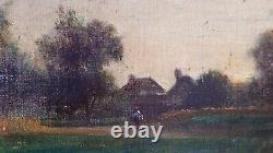 Adolphe Appian, Landscape, Oil on Canvas Framed, Antique Painting