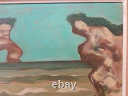 Ancien Tableau Oil On Naïf Art Panel Signed Jean Velliot 1920 1999