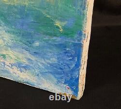 Ancient 1960 Painting Oil On Canvas Bouquet Of Flowers Signature To Identify