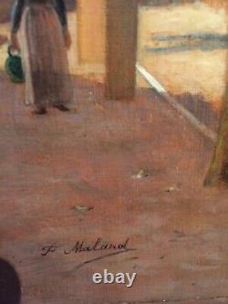 Ancient 19th Century Painting Of Felix Malard Oil On Signed Panel