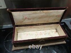 Ancient Box A Glove Napoleon Iii, Painting On Zinc, Putti, Angelot, Xixeme, Woman