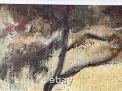 Ancient Impressionist Painting Oil on Canvas