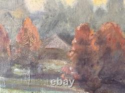 Ancient Impressionist Painting Oil on Canvas