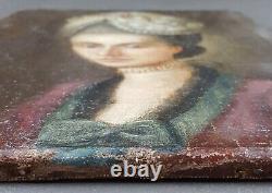 Ancient Lady Painting At Pearl Necklace Oil Painting 1778 Antique Painting