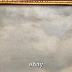 Ancient Marine Painting Oil On Canvas Signed Carl Baagøe Danish School North