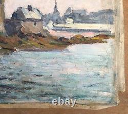 Ancient Oil Painting André Wilder (1871-1965) Tour Solidor Saint Malo Bretagne