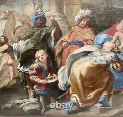 Ancient Oil Painting Epoch 17th, The Adoration Of The Magi