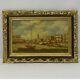 Ancient Oil Painting On Canvas Dated 1897 Landscape Of Venice 66 X 45 Cm