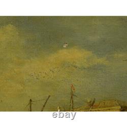 Ancient Oil Painting On Canvas Dated 1897 Landscape Of Venice 66 X 45 CM