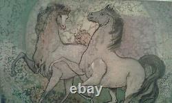 Ancient Oil Painting On Canvassesy Nuptial Jean Micas 1976