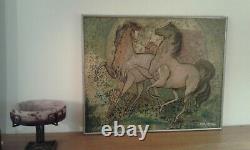 Ancient Oil Painting On Canvassesy Nuptial Jean Micas 1976