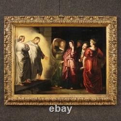 Ancient Oil Painting On Panel Painting With Religious Frame 600 17th Century