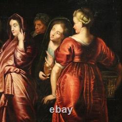 Ancient Oil Painting On Panel Painting With Religious Frame 600 17th Century