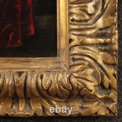 Ancient Oil Painting On Panel Painting With Religious Frame 600 17th Century