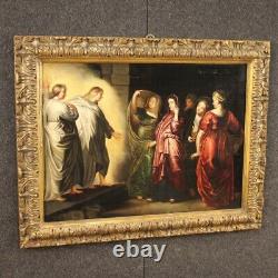 Ancient Oil Painting On Panel Painting With Religious Frame 600 17th Century