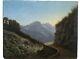 Ancient Oil Painting On Web Landscape Mountain Light Dlg Godchaux 19 Eme