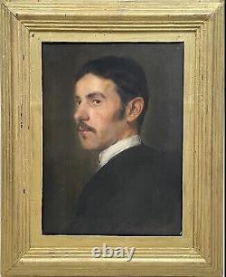 Ancient Oil Painting, Portrait Of Young Man By Von Faber Du Faur