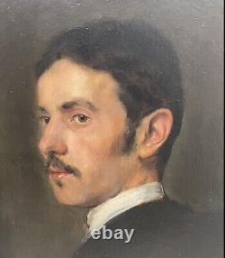 Ancient Oil Painting, Portrait Of Young Man By Von Faber Du Faur