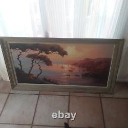 Ancient Oil Painting on Canvas Signed Queffelec (Georges Quintaine)