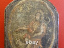 Ancient Oil on Canvas Tableau Biblical Scene from the 16th or 17th Century